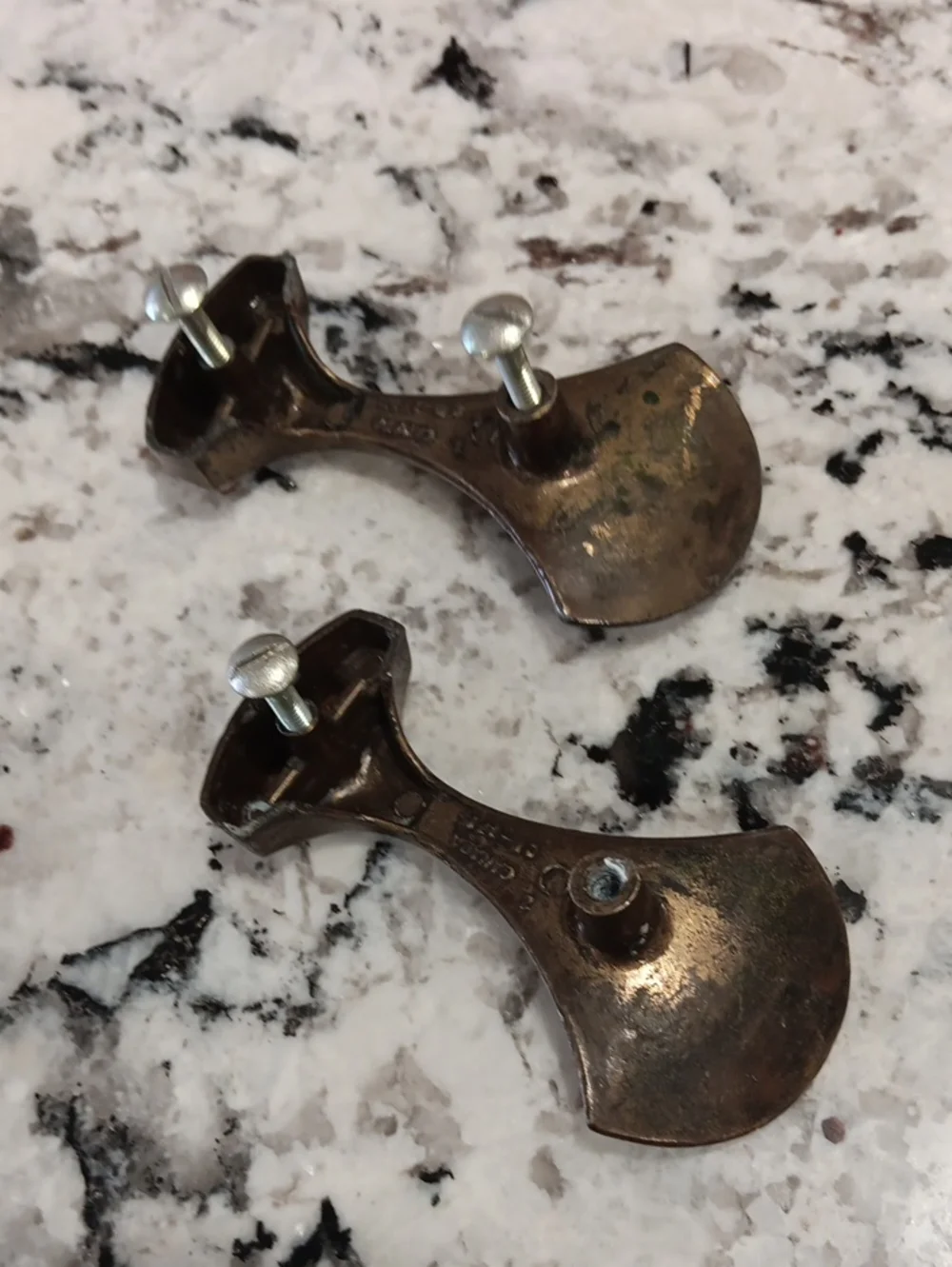 Vintage Cabinet Drawer Pulls in Aged Brass Finish